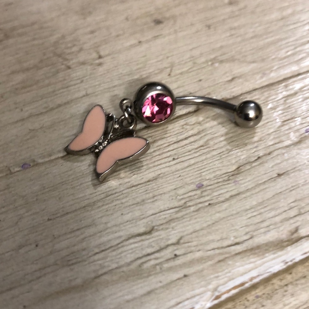 Butterfly belly ring